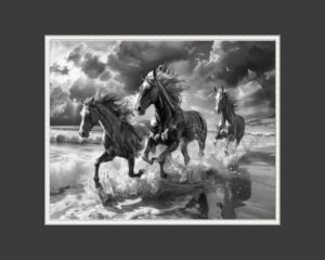 Matted AI Horses_16 X 20_11X14 opening